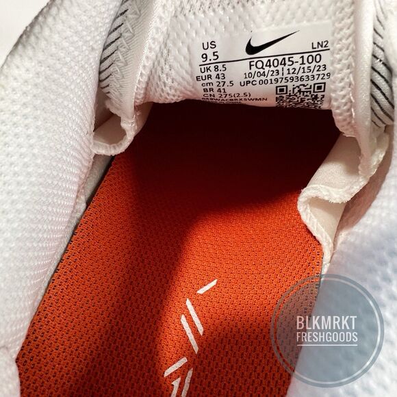 Nike Vapor Edge Speed 360 2 White Orange Football Cleats FQ4045-100 Size 9.5 - Picture 7 of 7